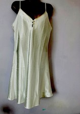 Vintage BHS Beige Nightdress Slip 1990s 18 dot Nightwear Nightgown