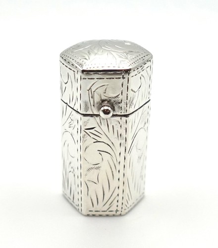 Sterling silver pill box - silver,