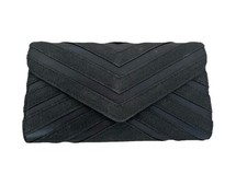 Quiz Black Evening Bag With A Choice Of Length Of Silver Straps