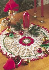Crochet pattern copy 4284.    Christmas doily.  18 inch diameter.  Cotton