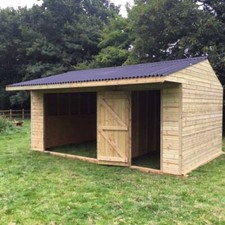 Field Shelter with Tack Feed Room 12' x 18' Mobile field shelter Horse Shelter