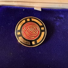 Celtic Sea Gems Charles Rennie Mackintosh Brooch Gold Black Red Brooch