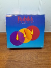 Rubiks Vintage Matchbox Clock Puzzle Game 1988 Edition Used In Box VGC