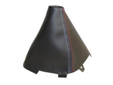 Gear Gaiter For Bmw Series 1 F20 F21 2011-2019 Carbon Fiber Look TRI Stitching