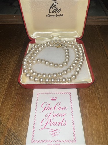 Ciro simulated pearl necklace - simulated,