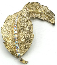 Vintage Leaf Feather Brooch