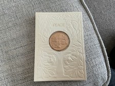 1981 FRANKLIN MINT PEACE COIN MEDAL MEDALLION JANE LUNGER DESIGN ANTHONY JONES