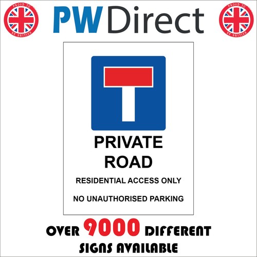 Sign through private road - private,