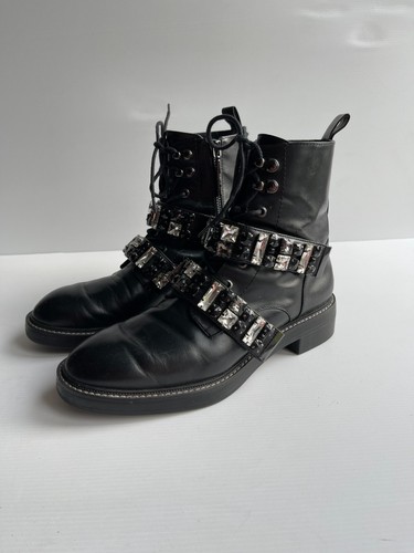 Zara jewelled ankle boots - uk, 5