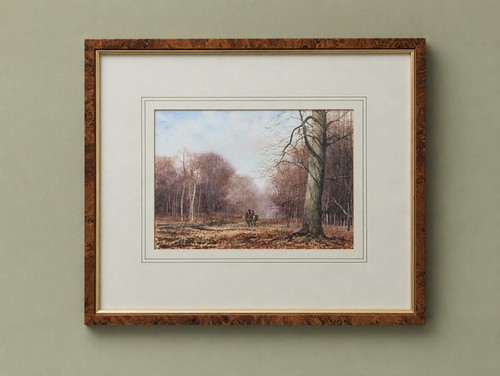 Framed watercolour painting - watercolour,