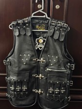 Mens Genuine Leather Biker
