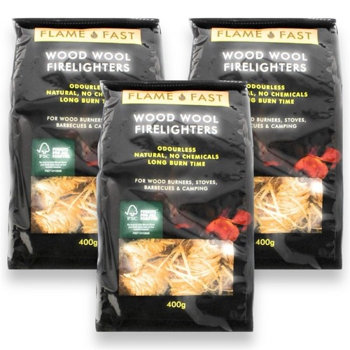 Wood wool firelighters - wool, natural