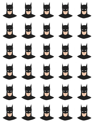 Batman heads cupcake - heads,