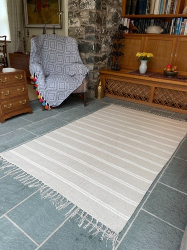 Rug grey beige natural - rug,