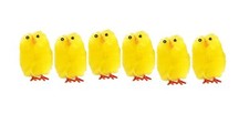 6 Small Fluffy Easter Chicks
