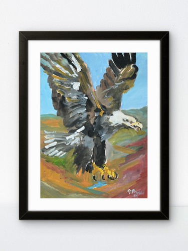 Original eagle painting - eagle,