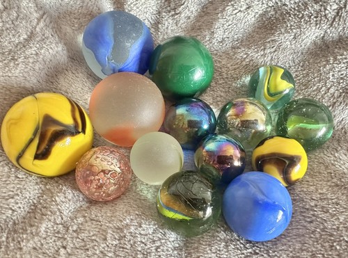 X14 glass marbles large - glass,
