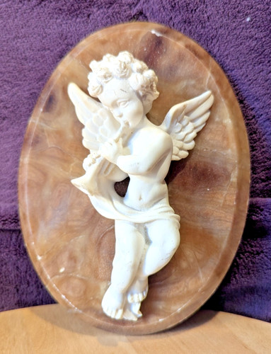 Italian alabaster angel - italian,