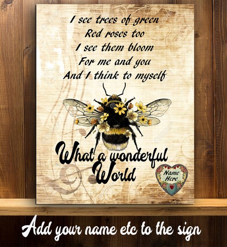 Personalised bumble bee - personalised, love