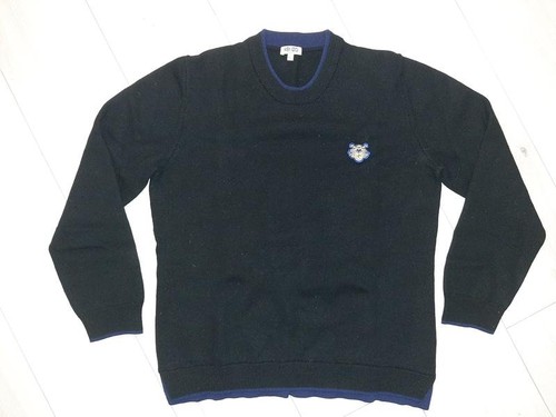 Women kenzo sweater black wool - black,