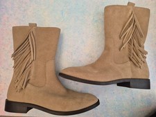 Zara Soft  Brown Suede Fringe