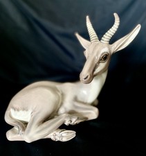 Beautiful Vintage Dahl Jensen Copenhagen Denmark Porcelain Antelope Model 1237
