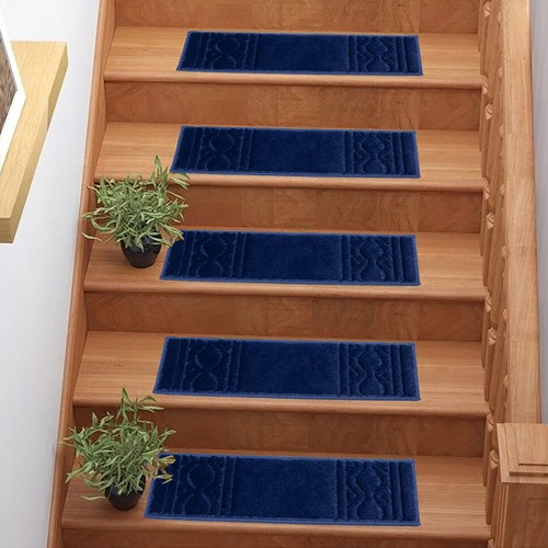 Moroccan trellis stair treads - stair,