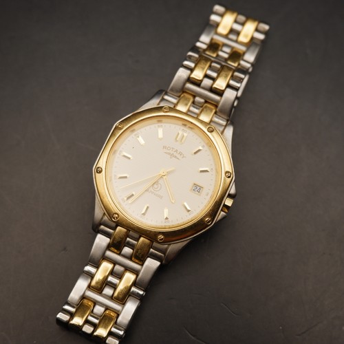 Rotary sapphire two tone mens - two,