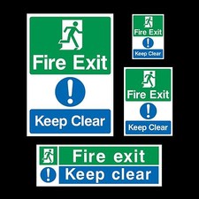 Fire Exit Keep Clear Emergency