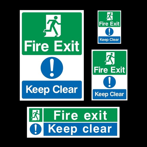Fire exit keep - exit, emergency