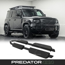 BLACK UNION JACK RUNNING BOARD SIDE STEPS FOR LAND ROVER DEFENDER 110 L663 2020+