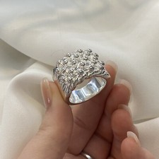 Silver Mens Five Row Keeper