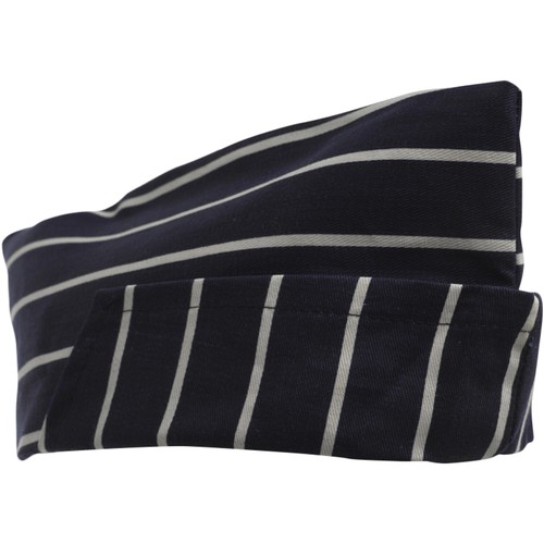 Navy white striped hats - navy,