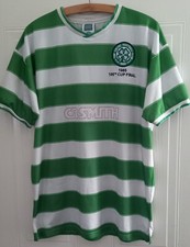 Celtic FC Football Shirt Home Vintage Style 1985 Cup Final Adult Size Glasgow