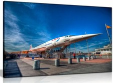 Ba Concorde Jet Plane Canvas Wall Art Picture Print