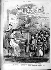 Original Old Antique Print