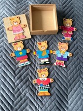 Wooden Bear Puzzle Set with