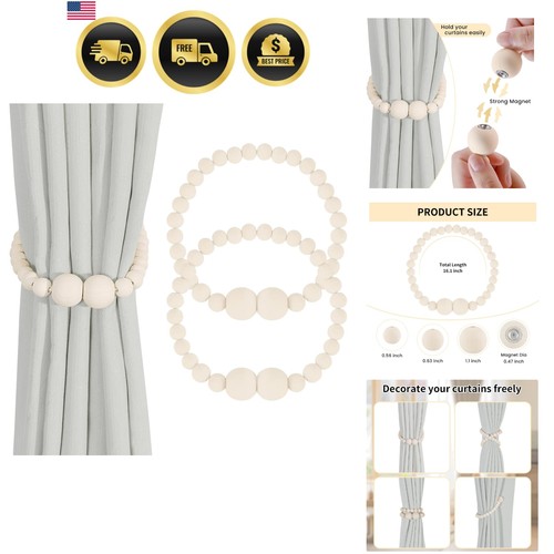 Magnetic curtain tiebacks - curtain, 2