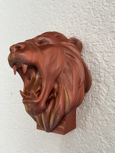 Lion head wall mounted art - wall,