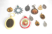 12 Vintage Catholic medal assortment CHRISTIAN MEDALS Pendant