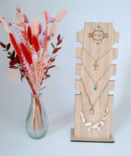 Personalised oak Necklace holder/wooden necklace display stand/Necklace storage