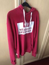 Mens Red Weekend Offender Hoodie Size M Genuine
