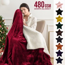 Large Sherpa Fleece Blanket