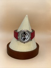 Butler and Wilson watch Scottie Dog Red Leather Strap New Battery VGC