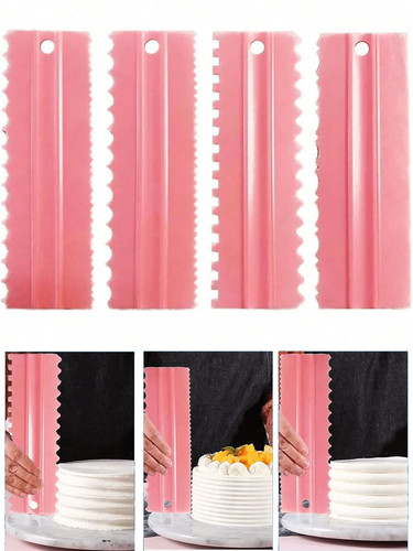 4pcs cake decorating comb - cake,