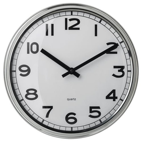 Silent wall clock stainless - wall,