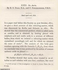 AURIN OR CORALLIN, HEATING PHENOL WITH SULPHURIC ACID AND OXALIC ACID. AN ORIGIN