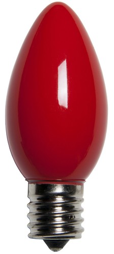 Red ceramic incandescent - c9,