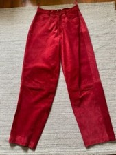 Miss Astor leather pants red size 38 vintage