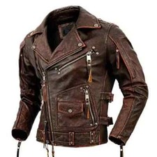 Men Vintage Distressed Brown